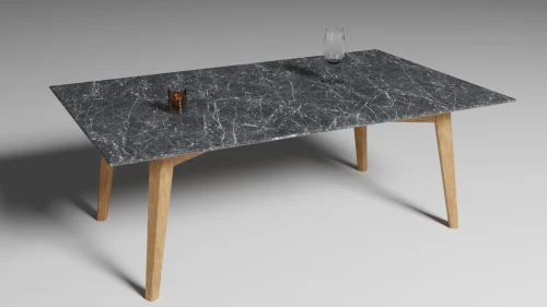 table basse avec pieds en chêne massif, 78 département des Yvelines
